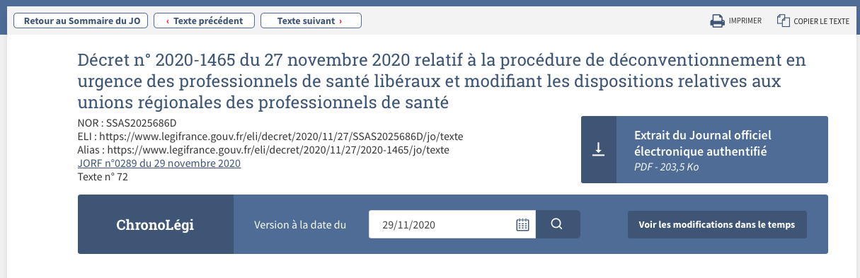 Déconventionnement décret