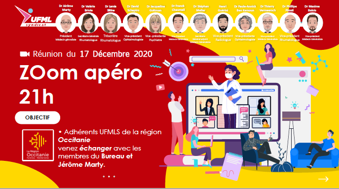 Réunion Zoom Médecins Occitanie