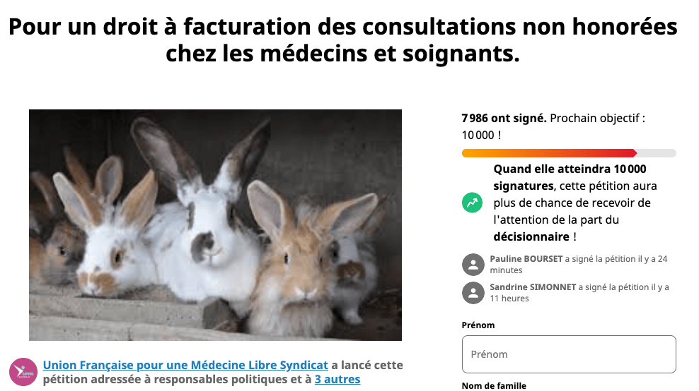 Les lapins-petition