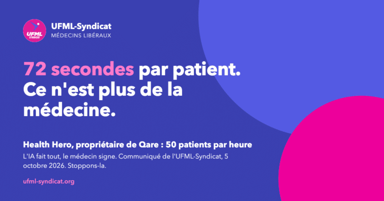 72 secondes par patient, 50 patients à l'heure !